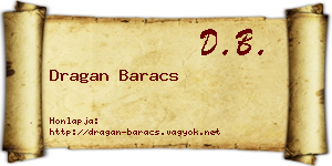 Dragan Baracs névjegykártya
